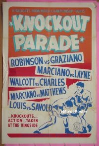 #297 KNOCKOUT PARADE 1sh '40s Joe Louis! 