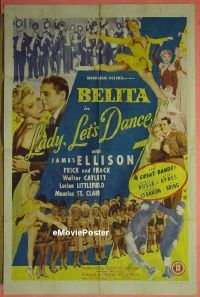 #324 LADY LET'S DANCE 1sh '44 Belita, Ellison 