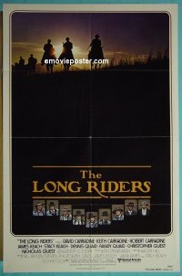A739 LONG RIDERS advance one-sheet movie poster '80 Walter Hill, Carradine