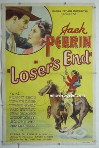 #2349 LOSER'S END linen 1sh '35 Jack Perrin 