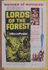 #372 LORDS OF THE FOREST 1sh '59 jungle 
