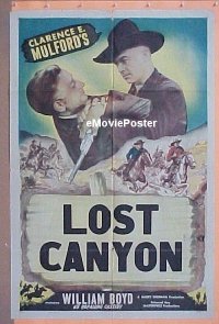 #274 HOPALONG CASSIDY stock style B 1sh '40s Hopalong Cassidy, Lost Canyon