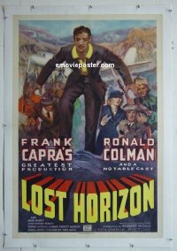 #0501 LOST HORIZON linen 1sh 37 Ronald Colman 