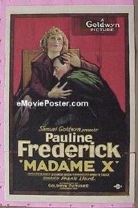 #011 MADAME X 1sh '20 Pauline Frederick 