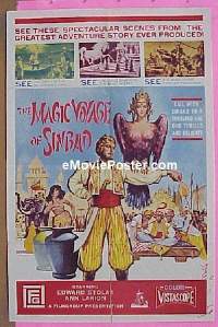#1746 MAGIC VOYAGE OF SINBAD 1sh '62 Stolar 