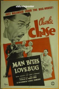 #405 MAN BITES LOVEBUG 1sh '37 Charlie Chase 