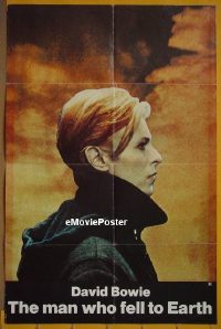 A756 MAN WHO FELL TO EARTH one-sheet movie poster '76 David Bowie