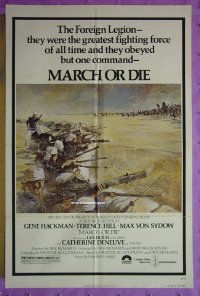 #7984 MARCH OR DIE 1sh '76 Gene Hackman