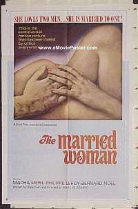 A764 MARRIED WOMAN one-sheet movie poster '65 Jean-Luc Godard