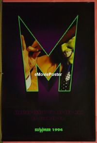 h259 MASK DS teaser one-sheet movie poster '94 Jim Carrey, Cameron Diaz