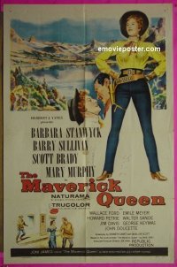 #9476 MAVERICK QUEEN 1sh56 Stanwyck, Sullivan 