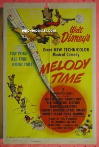 #1840 MELODY TIME 1sh '48 Walt Disney 