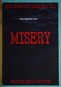 #2572 MISERY teaser 1sh 90 Stephen King, Caan