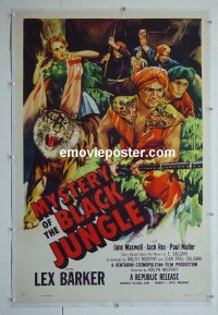 #2901 MYSTERY OF THE BLACK JUNGLE linen one-sheet '55