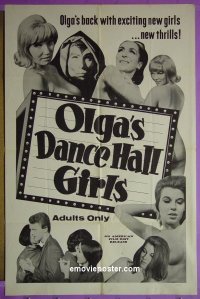 #7574 OLGA'S DANCE HALL GIRLS 1sh 66 hustlers 