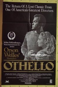 #443 OTHELLO 1sh R92 Orson Welles 