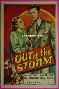 #9582 OUT OF THE STORM 1sh '48 Lydon, Collier 