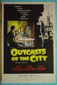 #2641 OUTCASTS OF THE CITY 1sh '58 Hutton