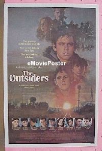 #1664 OUTSIDERS 1sh '82 Francis Ford Coppola 