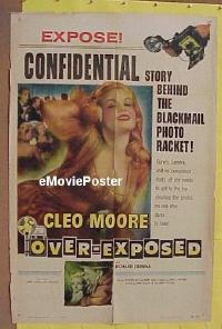 #342 OVER-EXPOSED 1sh '56 Cleo Moore 