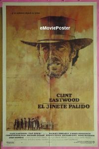 #470 PALE RIDER Spanish 1sh 85 Clint Eastwood