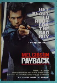 #2649 PAYBACK SS advance 1sh '98 Mel Gibson
