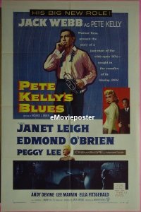 #2916 PETE KELLY'S BLUES linen one-sheet '55 Jack Webb