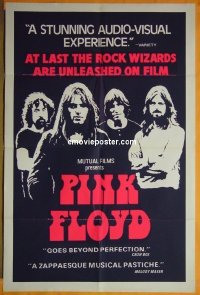 #9612 PINK FLOYD black light Canadian 1sh '73 an explosive rock & roll cinema concert in Pompeii!