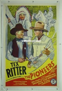 #107 PIONEERS linen 1sh '41 Tex Ritter 
