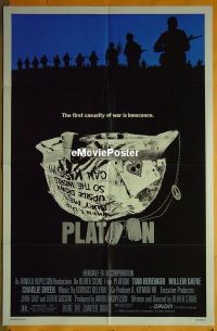#490 PLATOON 1sh '86 Oliver Stone, Sheen 