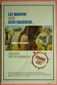#1742 PRIME CUT 1sh '72 Marvin, Hackman 