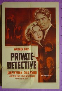 #8165 PRIVATE DETECTIVE 1sh '39 Jane Wyman