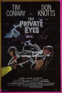 #1751 PRIVATE EYES 1sh '80 Tim Conway, Knotts 