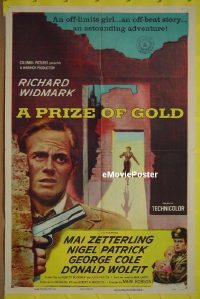#1755 PRIZE OF GOLD 1sh '55 Widmark 
