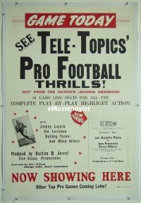 #158 TELE-TOPICS' PRO FOOTBALL THRILLS linen 