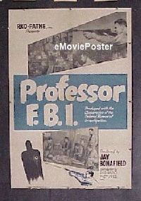 #017 PROFESSOR FBI linen 1sh '52 documentary 