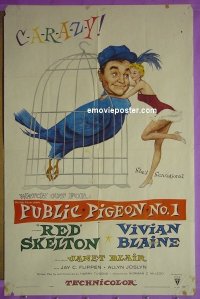 #9645 PUBLIC PIGEON NO 1 1sh '56 Red Skelton 