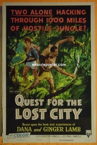 #1785 QUEST FOR THE LOST CITY 1sh 54 Mitchell 