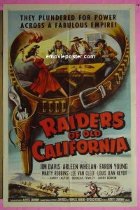 #1789 RAIDERS OF OLD CALIFORNIA 1sh '57 Davis 