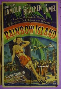 #8189 RAINBOW ISLAND 1sh '44 Dorothy Lamour