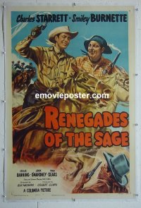#2923 RENEGADES OF THE SAGE linen one-sheet '49