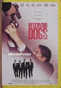 #351 RESERVOIR DOGS video 1sh '92 Tarantino 