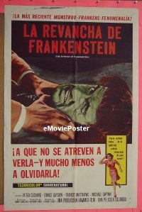 #405 REVENGE OF FRANKENSTEIN Spanish 1sh '58 