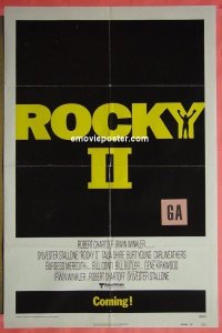 v021 ROCKY 2 advance one-sheet movie poster '79 Sylvester Stallone, Weathers