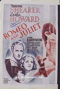 Q485 ROMEO & JULIET one-sheet movie poster R62 Shearer, Howard