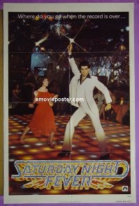 A986 SATURDAY NIGHT FEVER one-sheet movie poster 77 Travolta
