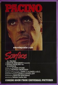 #6638 SCARFACE advance 1sh '83 Al Pacino 