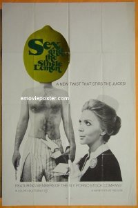 #7626 SEX & THE SINGLE LEMON 1sh 70s N.Y. sex 
