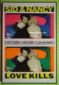 #2757 SID & NANCY English 1sh '86 Gary Oldman & Chloe Webb, punk rock classic directed by Alex Cox!