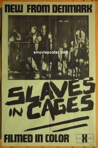 #2110 SLAVES IN CAGES 1sh '72 Danish sex! 